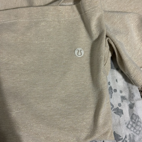 Lululemon Gold shimmer beige top - Picture 3 of 4
